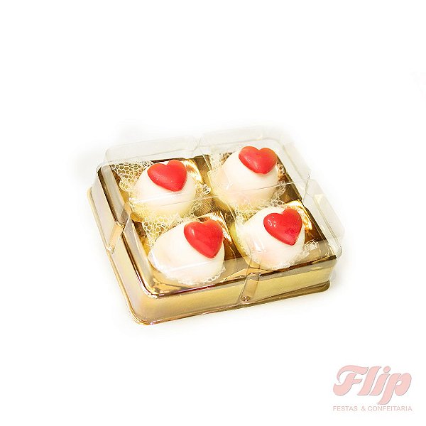 10un Candy Box 4 Cavidades Flip Festas - Caixa para 4 doces