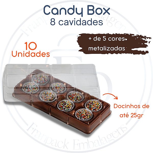 10un Caixa para 8 Doces Candy box - Flip Festas