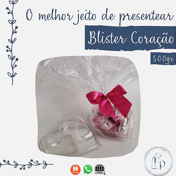 Embalagem Coração Pequeno 500gr - Flip Festas