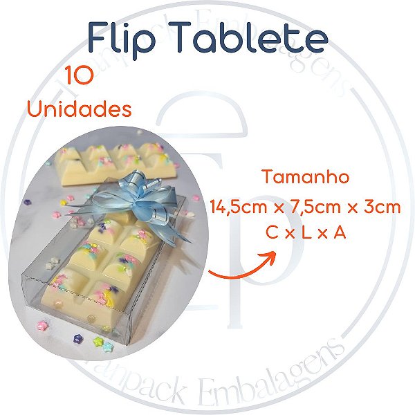 10un Embalagem Acetato para tablete - Flip Festas