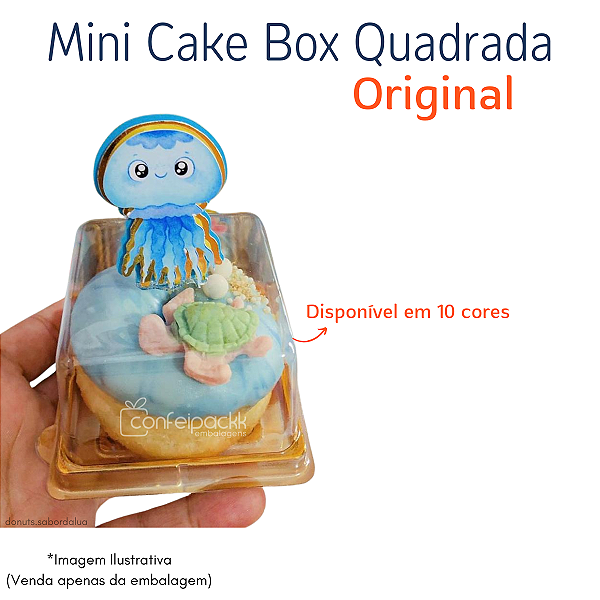 10 unidades Mini Cake Box Quadrada - Flip Festas