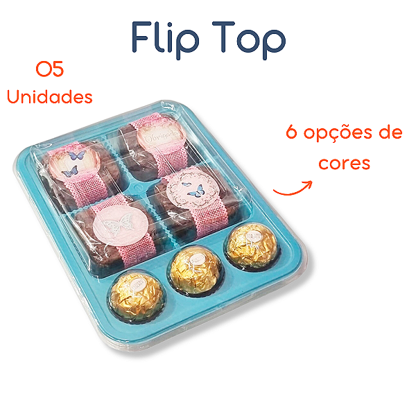 5un Embalagem para festa na escola com 4 divisórias Flip Top