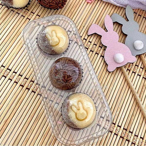 10un Flipball 3 Cavidades Blister para Brigadeiro - Flip Festas