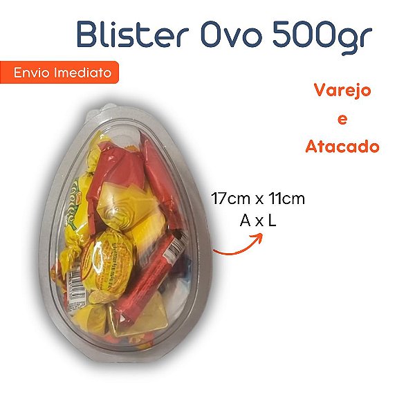 03 / 06 / 09 / 12un Blister Ovo 500gr - Flip Festas