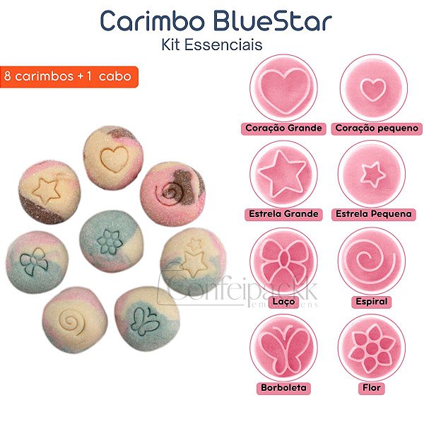 1 Kit de Carimbos Essenciais BlueStar