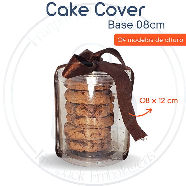 Tubo lata Base 08 cm Cake Cover Flip Festas
