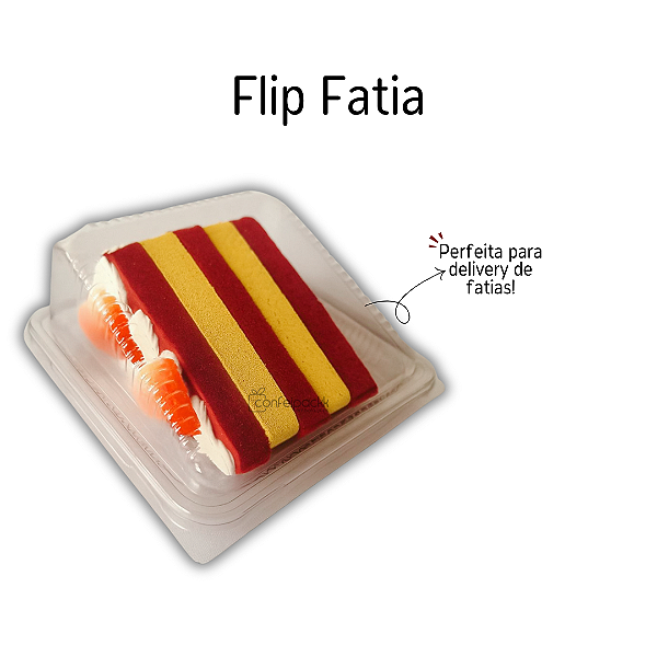 6 / 12 / 24 / 30un Embalagem para Bolo em Fatia Flip Fatia Cristal