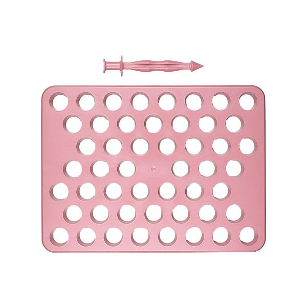 Placa Porcionadora 12g Para Doces e Brigadeiros Rosa Bebê Blue Star