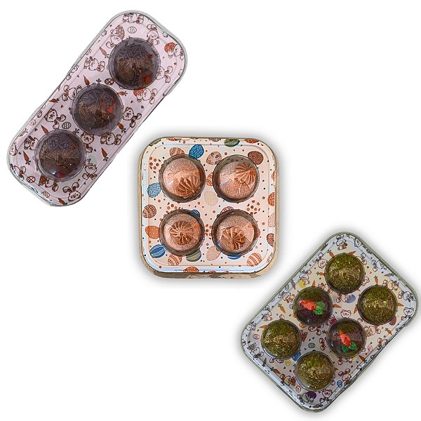 10un Caixinha Premium Páscoa Brigadeiros Doces Gourmet Flipball Coelhinho e Ovinhos