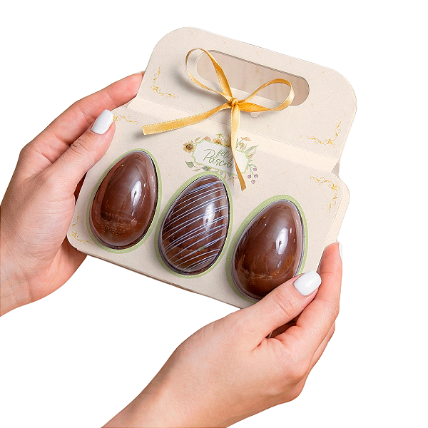 Maleta Blister para 3 Mini Ovos 50g – Linha Vilarejo