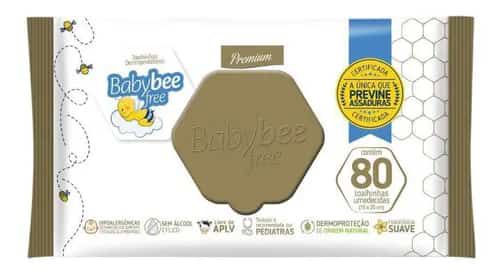 Lenço Toalha Dermoprotetora Umedecida Baby bee free c/80 unidades