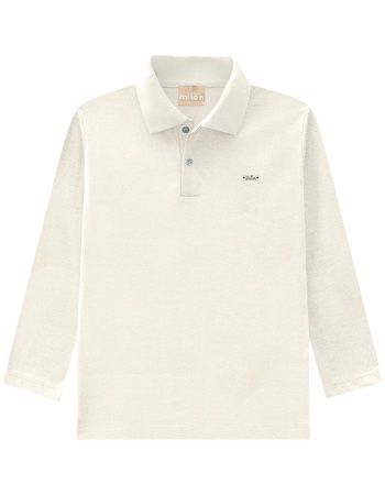 Camisa Polo Manga Longa Menino Mescla Milon