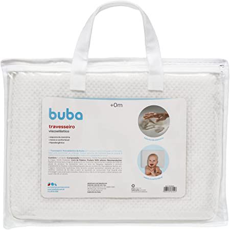Travesseiro Bebê Visco elástico Branco Buba