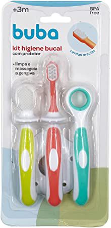 Kit Higiene Bucal com Protetor Cerdas Macias Buba