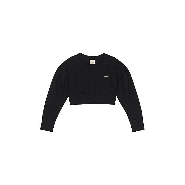Blusa Cropped Preto Carinhoso