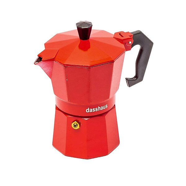 CAFETEIRA ITALIANA PARA 03 CAFES VERMELHA DASSHAUS