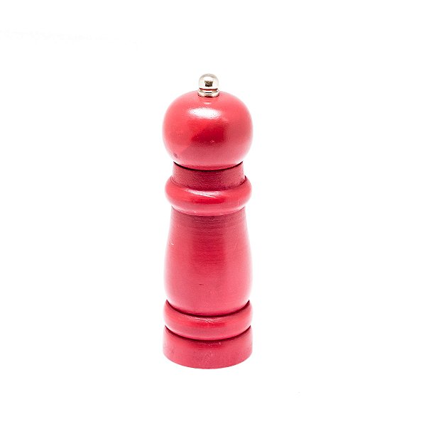MOEDOR PIMENTA MADEIRA 14CM VERMELHO