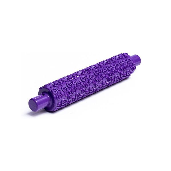 ROLO DE MASSA DECORADOR MODELADOR ROXO 31CM