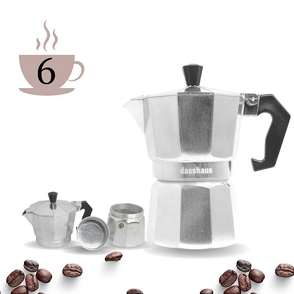 Cafeteira Italiana Alumínio 6 Cafés