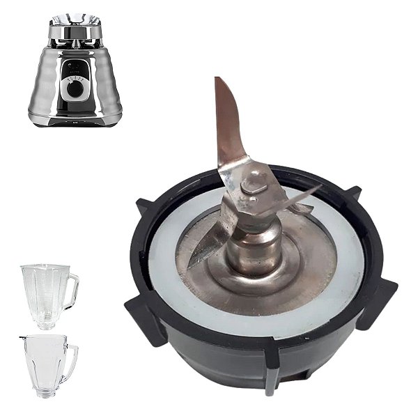 Kit Lâmina 4 pontas e Borracha para Liquidificadores Oster