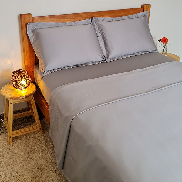 Lençol Superior e Fronha 100% Algodão 400 Fios | Queen