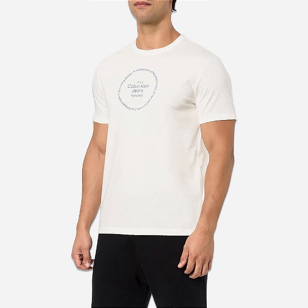 Camiseta Calvin Klein Jeans Logo Masculina - Branco