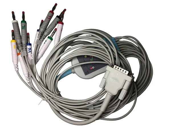 Cabo Eletrocardiógrafo 10 vias IEC Banana, compatível com TEB