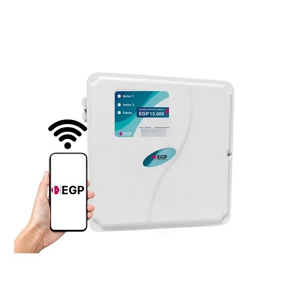 Central de Choque Cerca Elétrica Egp 15.000v Plug in Wi-fi