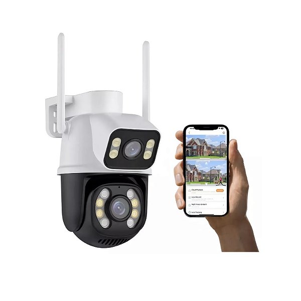 Câmera Wifi Speed Dome Lente Dupla 1080p Ptz 360º Externa