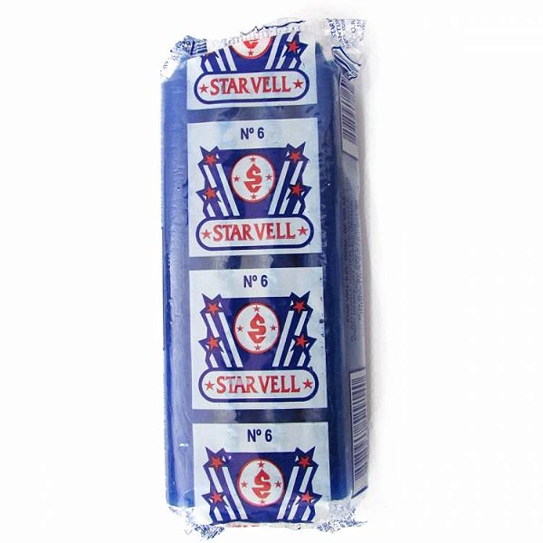 Vela Palito Tradicional N6 14cm (Pacote com 8) - Azul