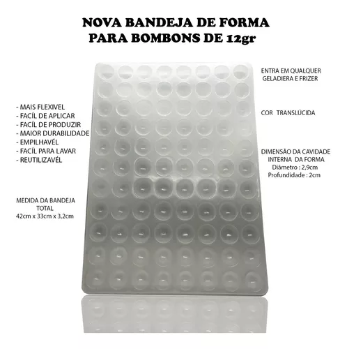 Forma Para Bombons De 12gr - Faz 88 Bombons De Uma Vez-1unidade