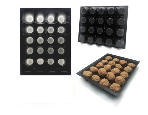 Embalagem Bandeja Para Almôndega Preta