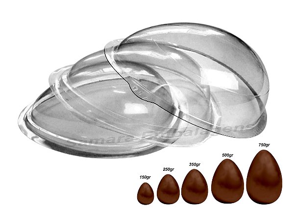 Forma Silicone P/ Ovo De Pascoa 10 Kit 150 250 350 500 750gr
