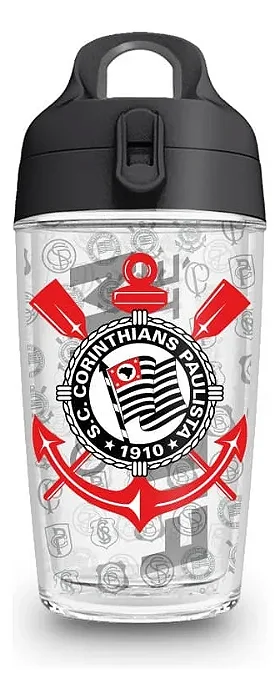 Garrafa De Agua Corinthians 360ml- Copo Corinthians- Oficial
