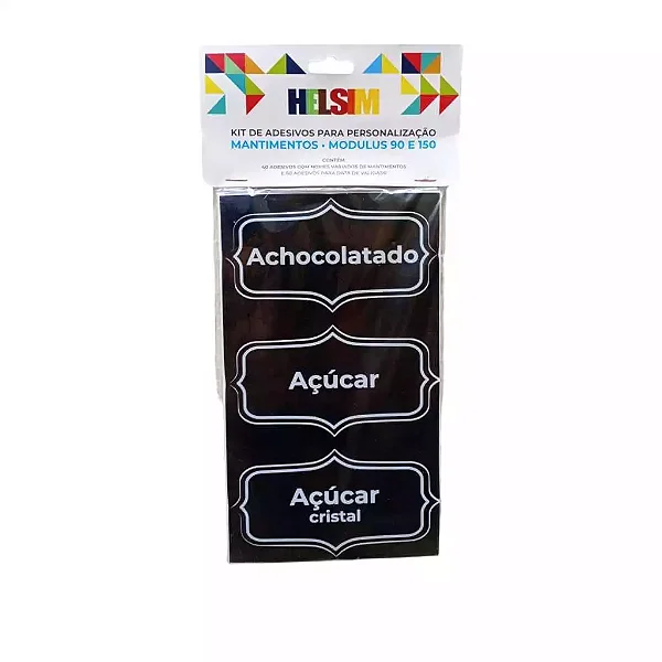 Etiquetas Pretas P/ Potes De Mantimentos Grande 90uni