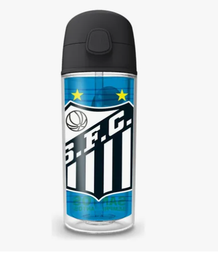 Garrafa De Agua Santos 270ml Squeeze Infantil - Oficial