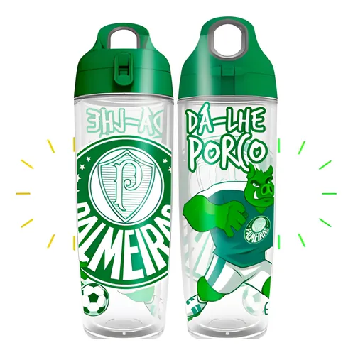Garrafa De Agua Palmeiras - Oficial - 600ml Squeeze