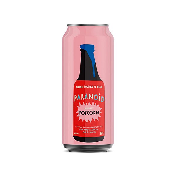 Three Monkeys Paranoid About Popcorn Imperial Stout 473ml