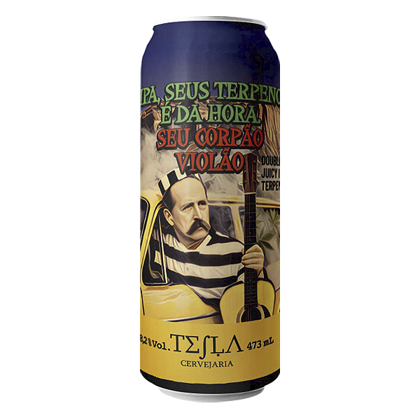 Tesla IPA, Seus Terpeno É Da Hora. Seu Corpão Violão Double NEIPA 473ml