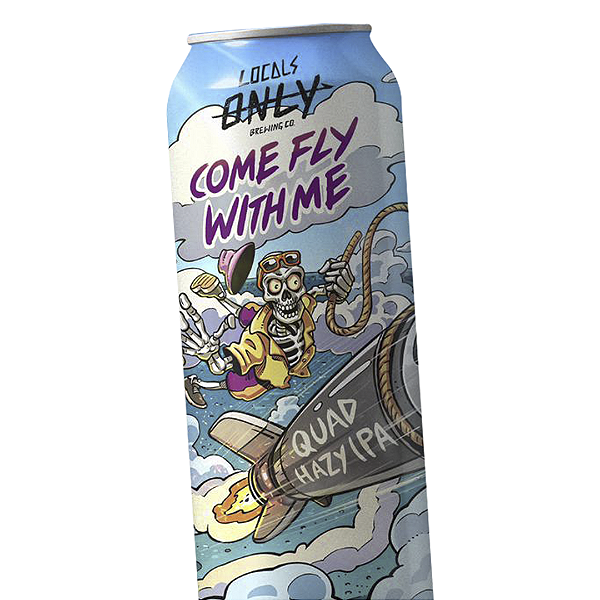 Locals Only Come Fly With Me Quadruple NEIPA 473ml