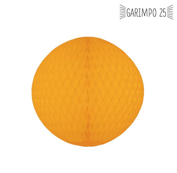 Globo de Papel de Seda   vinte e um centímetros     Amarelo ouro