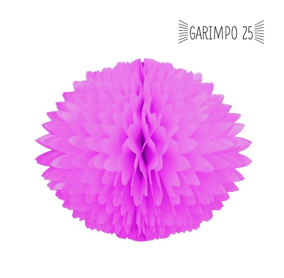 PomPom de Papel de Seda   vinte e oito centímetros  Pink