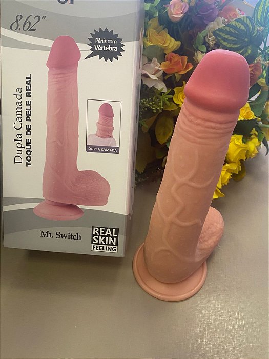 Pênis Dildo Realístico com Ventosa 21,9CM X 4,1 cm