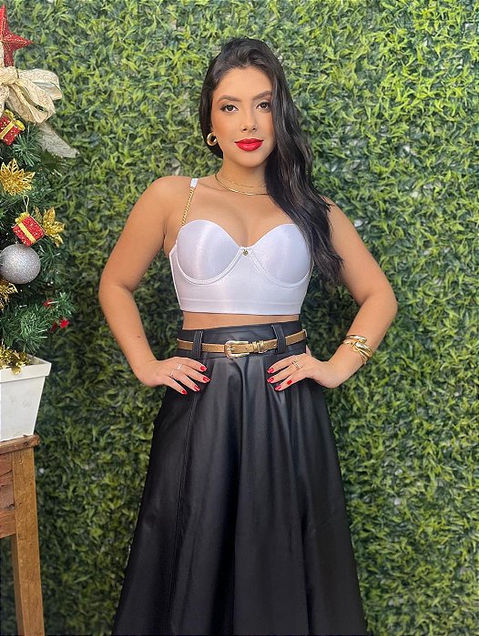 Conjunto Cropped Canelado Plus Size