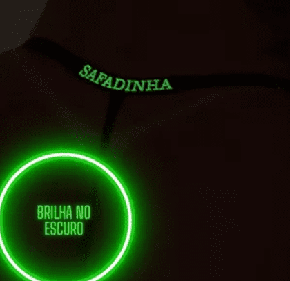 Calcinha com Frase que brilha no Escuro