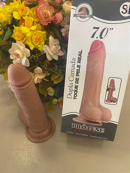 Pênis Realístico com Ventosa 17,5X3,7 cm