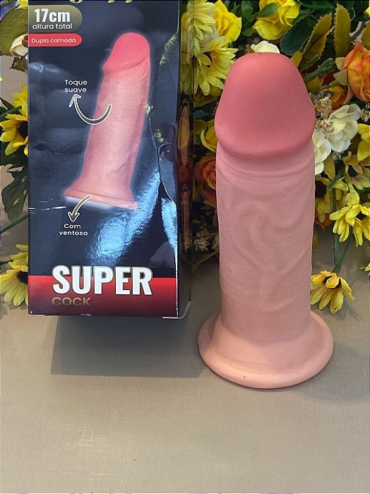 Pênis Dildo Realístico com Ventosa 17x4,4 cm