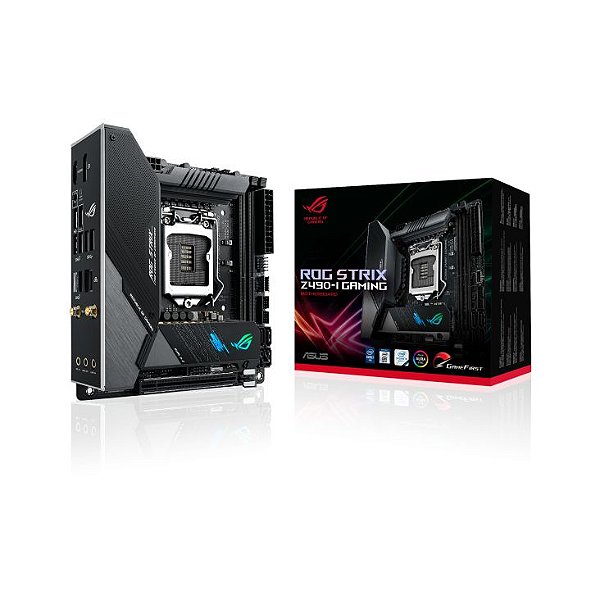 Placa Mãe ASUS ROG Strix Z490-I, Wi-Fi, DDR4, ITX, LGA12 - Tertz - Tertz