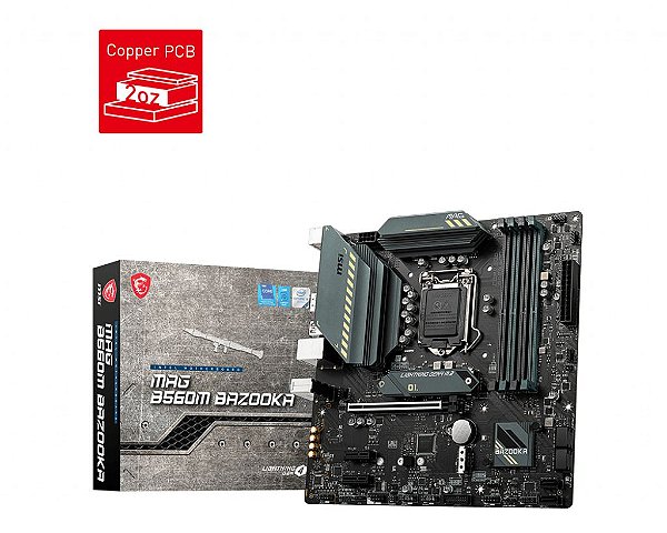 Placa Mãe MSI B560M BAZOOKA, DDR4, Micro-ATX, LGA1200