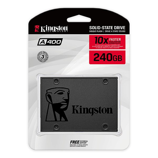 SSD 2,5" SATA Kingston A400, 240GB, 500MBs